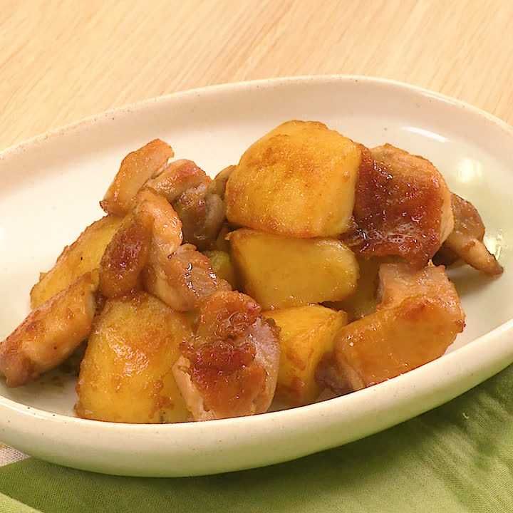 鶏もも肉とじゃがいもの照り焼き