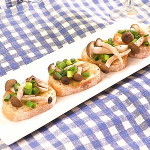 しめじと柚子胡椒のブルスケッタ