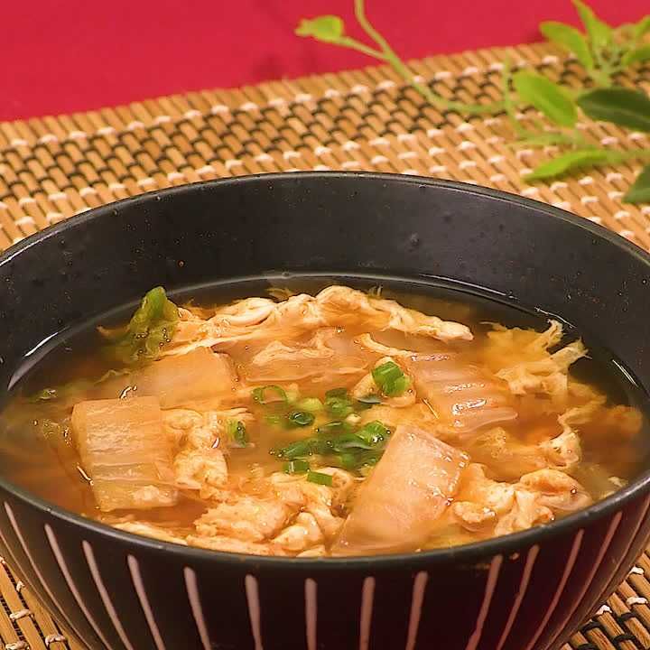 白菜のコチュジャンスープ