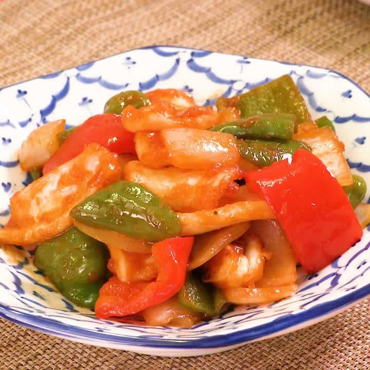 いかと野菜の甘酢あん