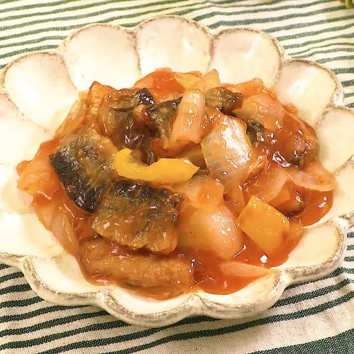 サンマの酢豚風