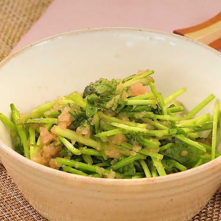 せりの明太子あえ