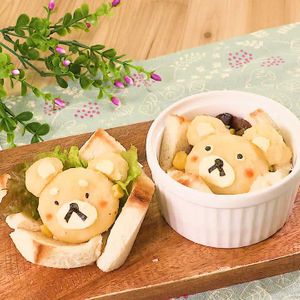 「食パンカップの動物ポテサラ」のレシピ動画