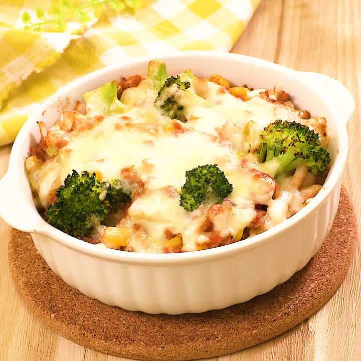 ミートパスタグラタン