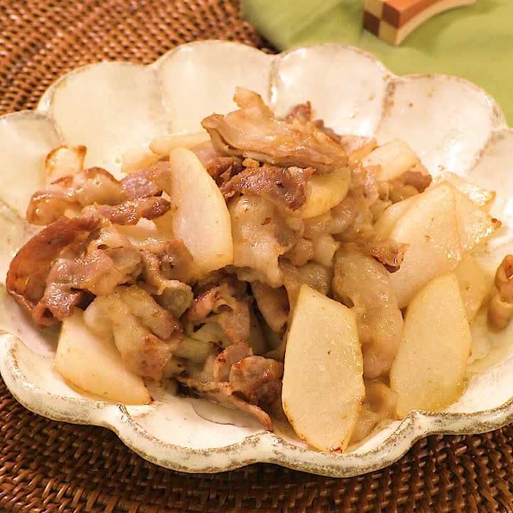 はやとうりと豚肉の味噌炒め