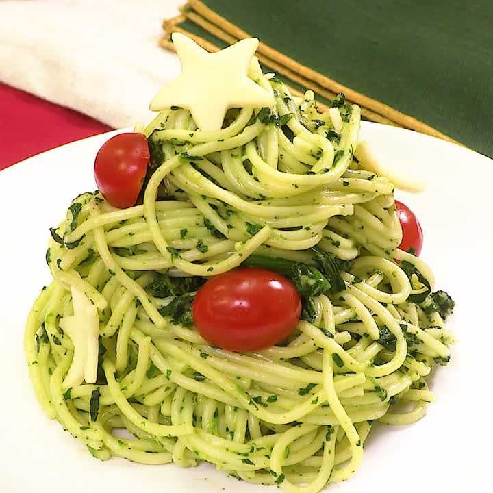 ほうれん草のツリーパスタ