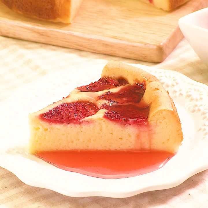 いちごのホワイトチョコチーズケーキ