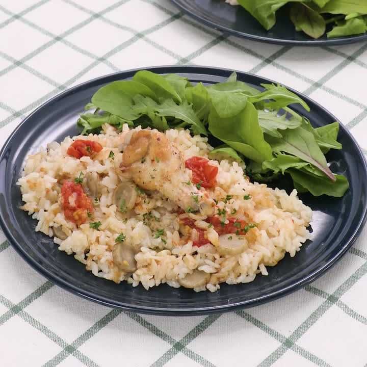 鶏手羽とごぼうのご馳走ピラフ