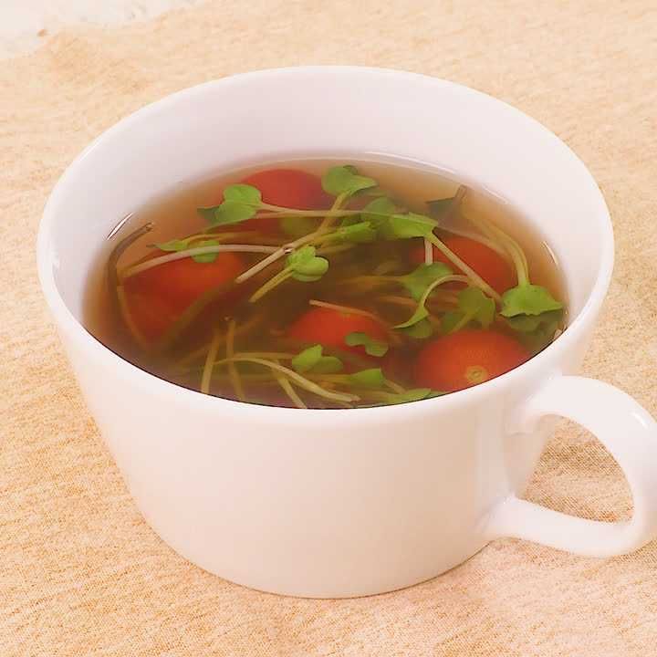 トマトと塩昆布のスープ