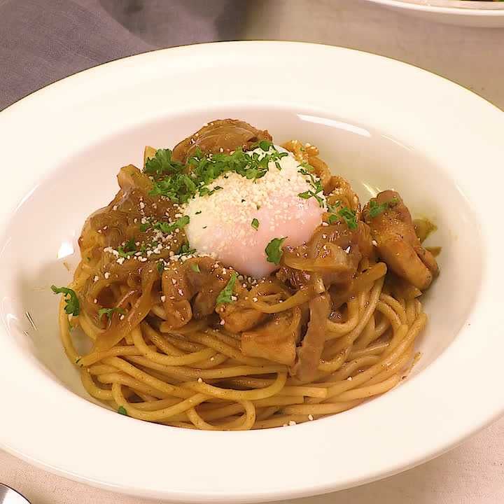 チキンカレーパスタ