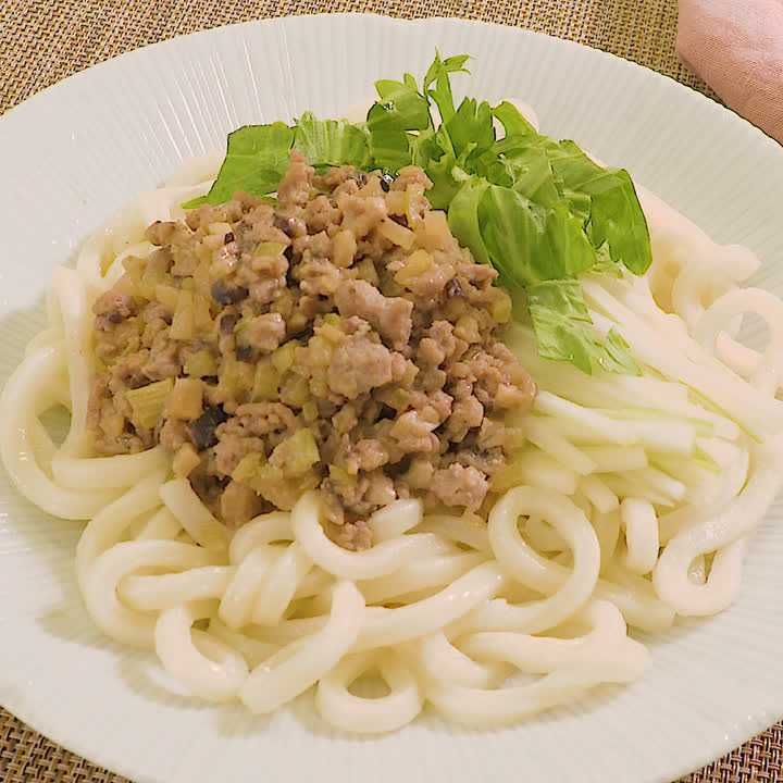 セロリたっぷりジャージャーうどん