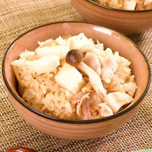 山芋と豚肉の炊き込みご飯