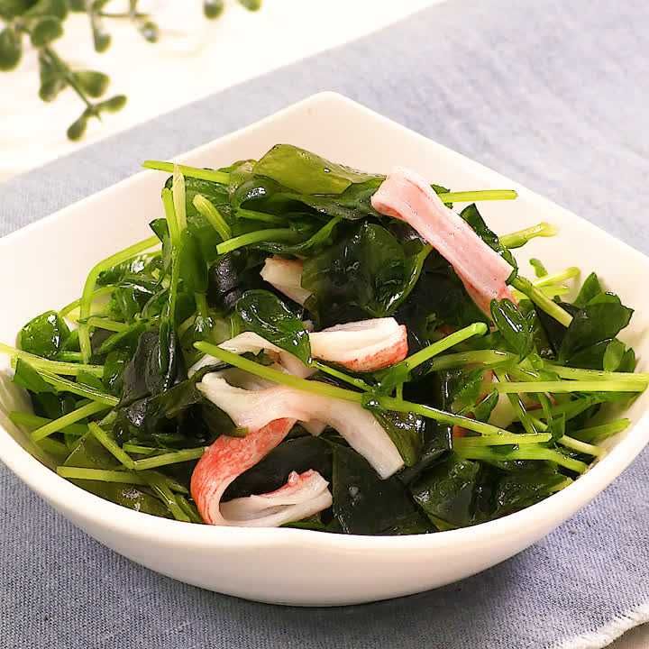 豆苗とカニかまぼこのナムル