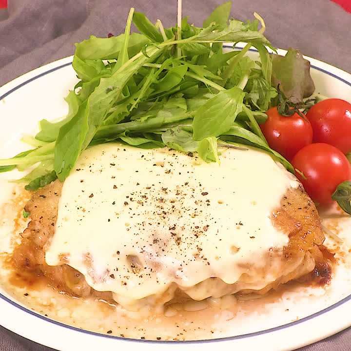 鶏もも肉のねぎみそはさみチーズ焼き