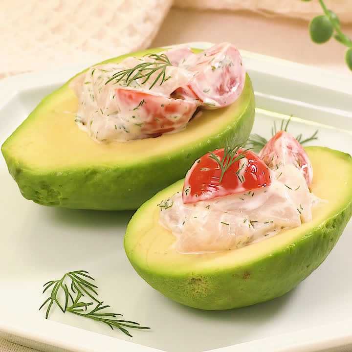 ホタテとアボカドのディルマヨサラダ