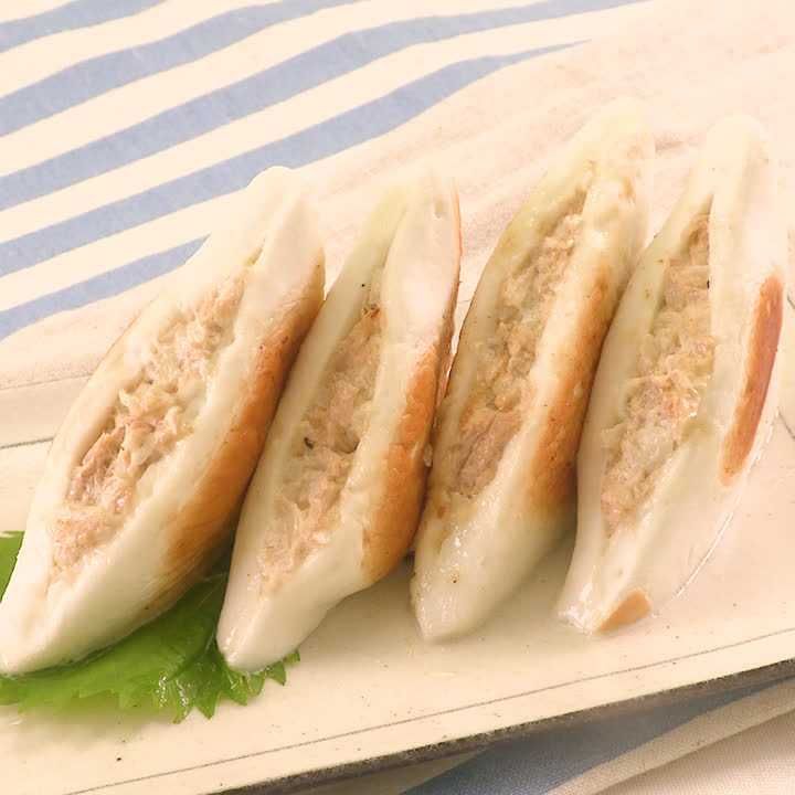 はんぺんのツナマヨはさみ焼き