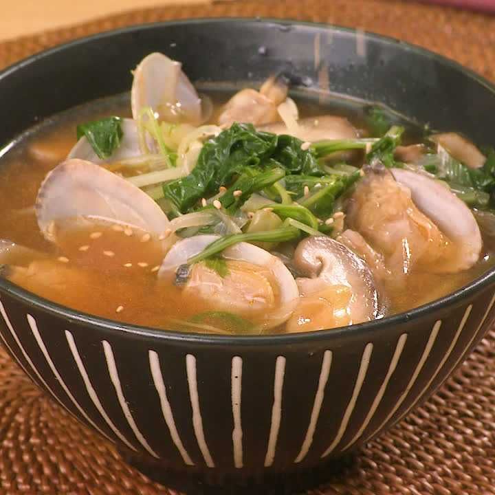 あさりと水菜のピリ辛クッパ