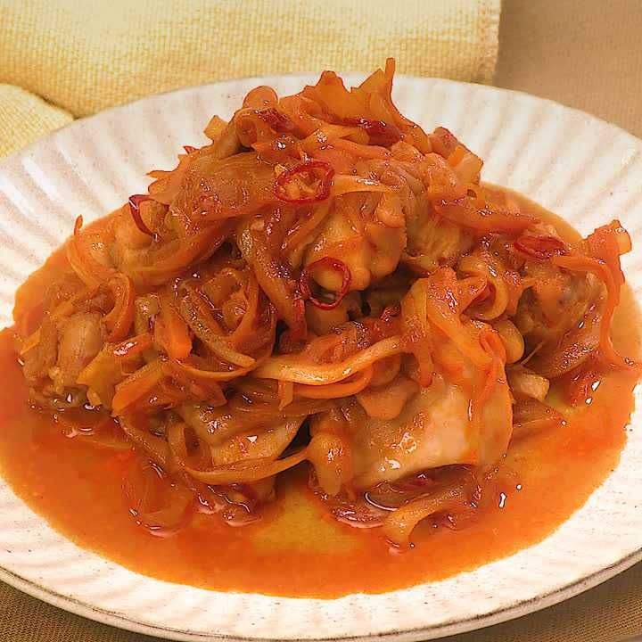 鶏もも肉のプルコギ風炒め