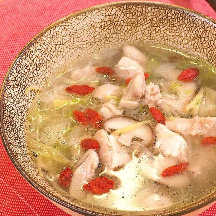 鶏肉の生姜スープ