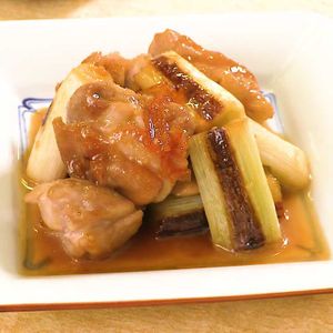 ねぎと鶏のマーマレード照り焼き