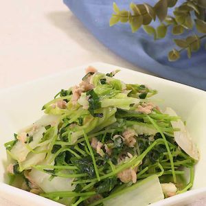 「豆苗と白菜の中華炒め」のレシピ動画