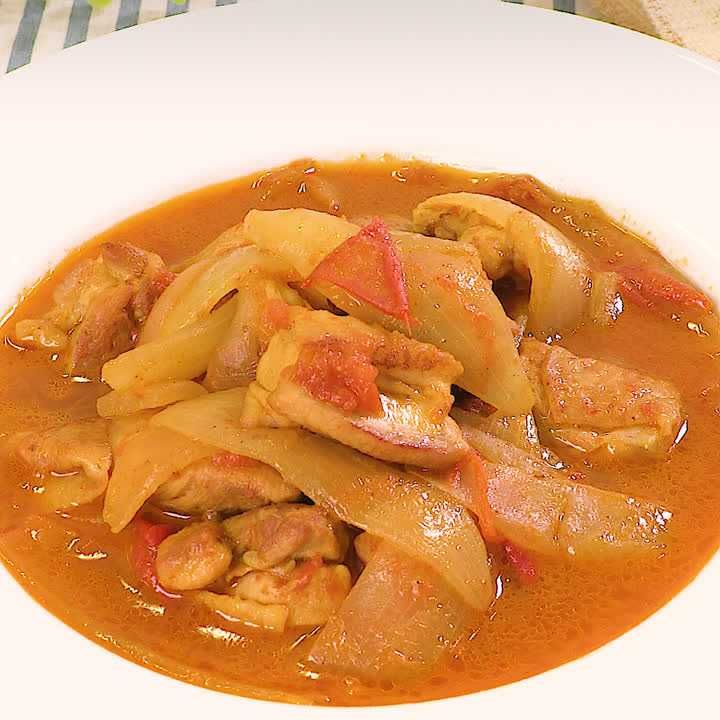 鶏のトマトカレー煮