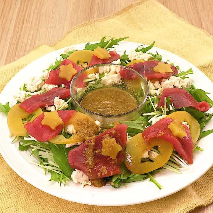 マグロの和風リースサラダ