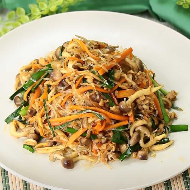 ニラと春雨のカレー炒め