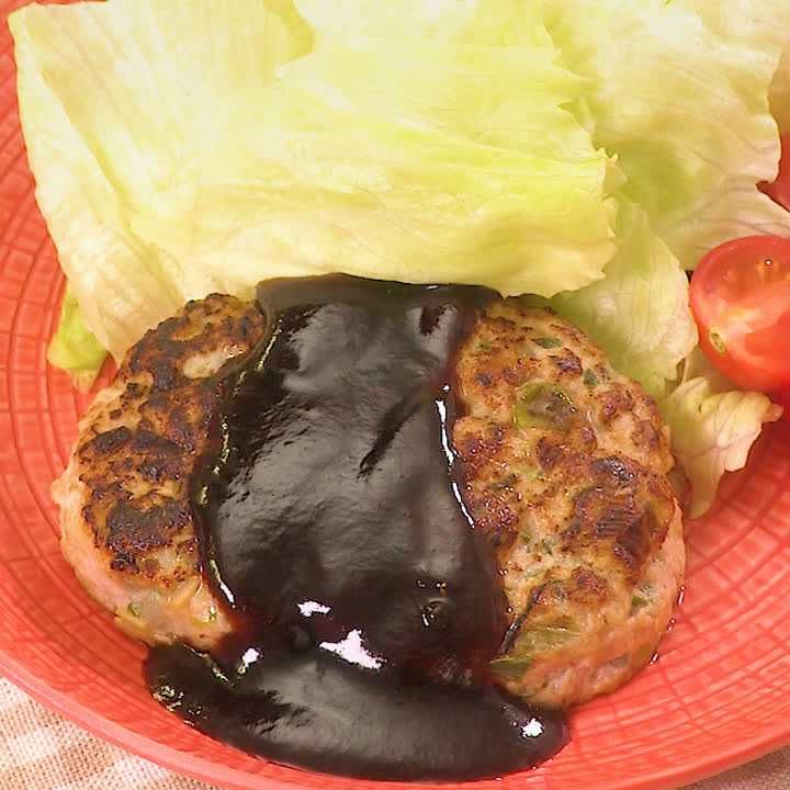 ねぎたっぷり！みそだれハンバーグ