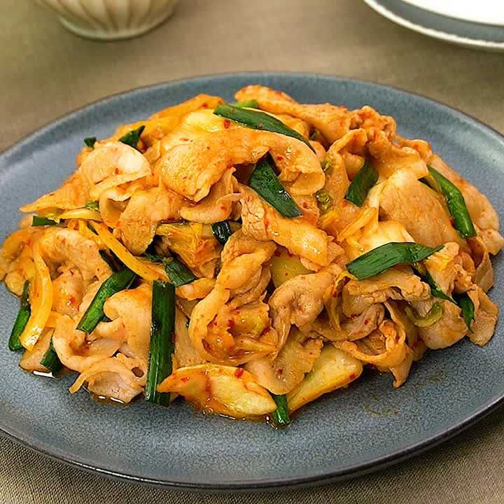 めんつゆで作る！基本の豚キムチ