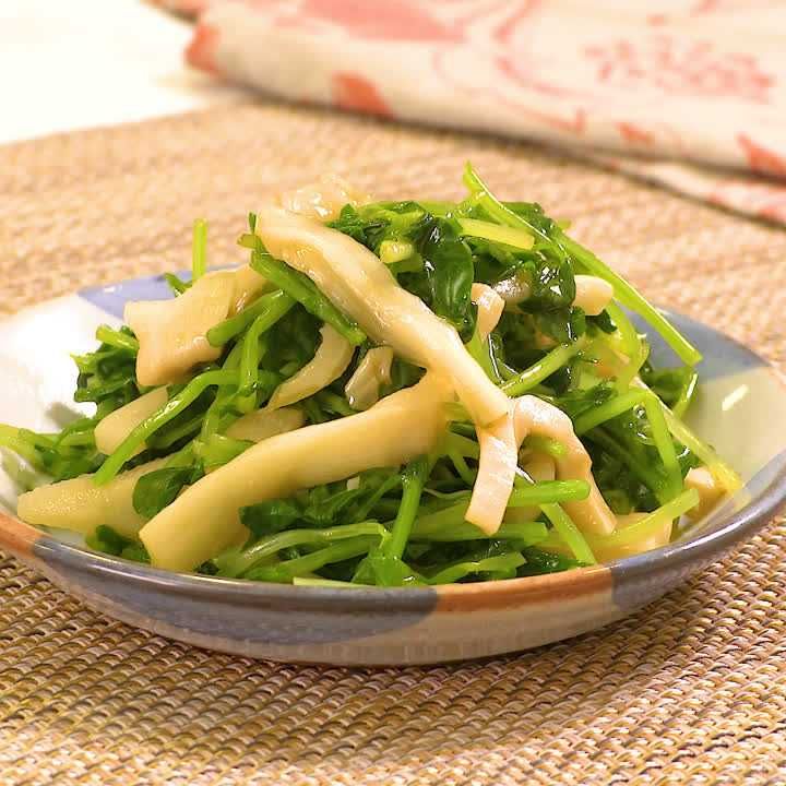 豆苗とメンマの和え物