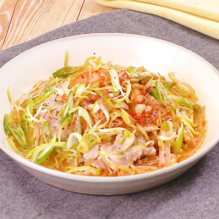 えのきと豚肉のレンジ蒸し