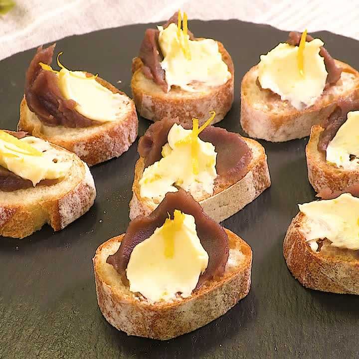 ゆずバターカナッペ