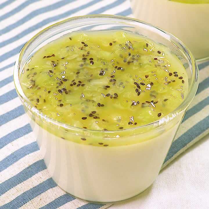 キウイがけ豆乳寒天