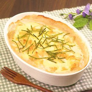 「明太もちチーズグラタン」のレシピ動画