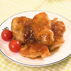鶏むね肉のマーマレードソース