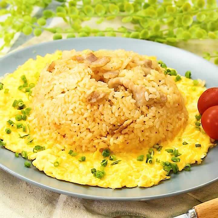 包まない豚キムチオムライス