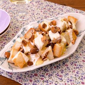 「ハニーナッツチーズのサイコロ食パン」のレシピ動画