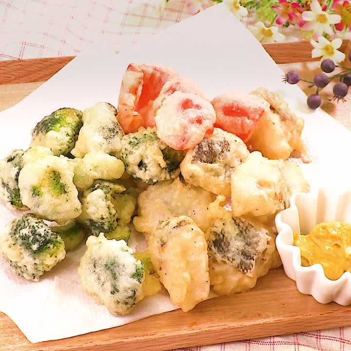 たらのフリット カレーマヨソース