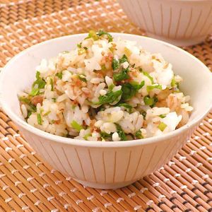 「せりの混ぜご飯」のレシピ動画