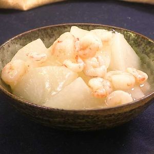 「大根と海老の白だし煮」のレシピ動画