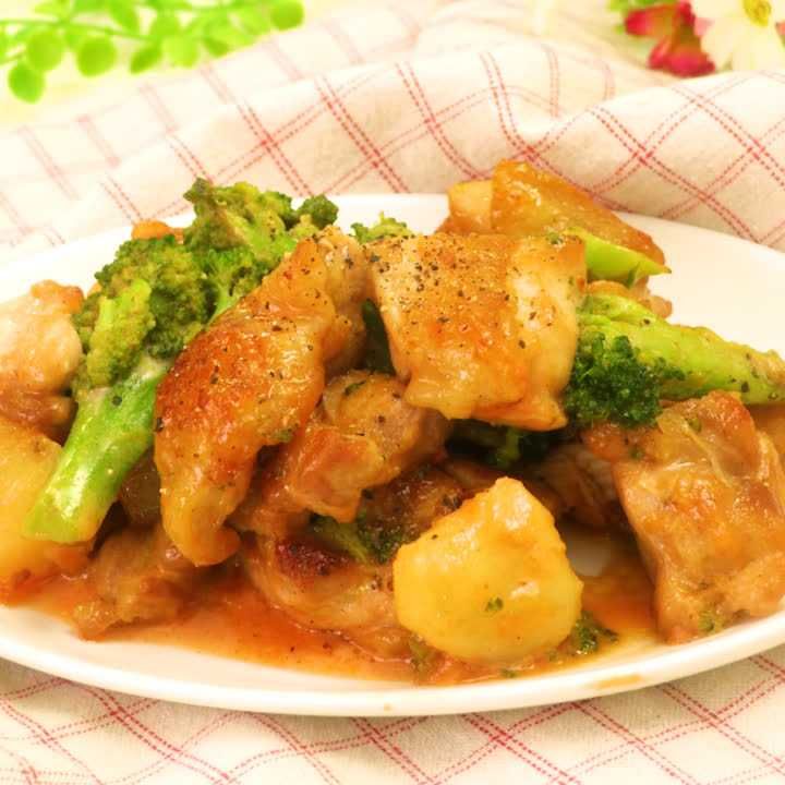 鶏もも肉のオーロラソース和え