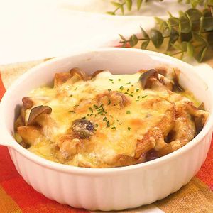 「きのこのデミソースグラタン」のレシピ動画