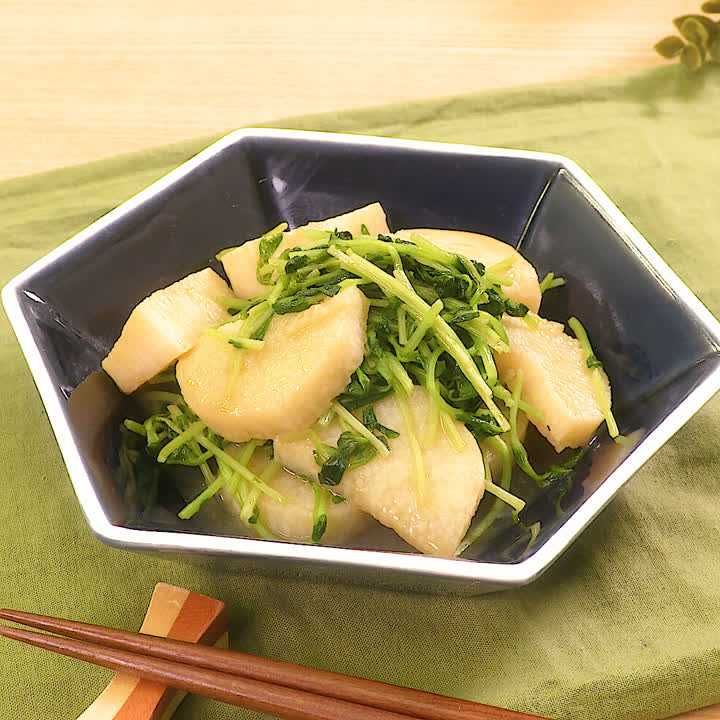 豆苗と山芋のソテー