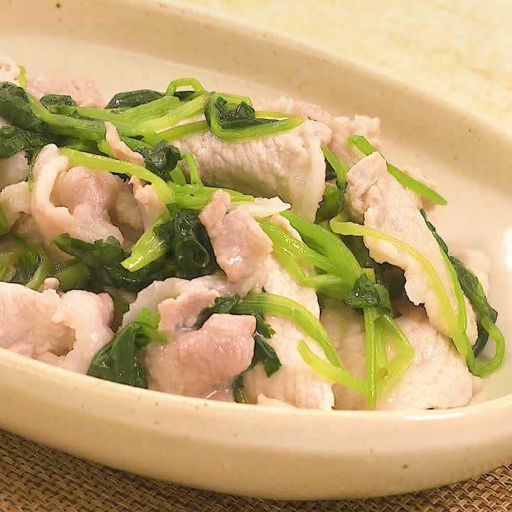 豚しゃぶとみつばの酢味噌和え