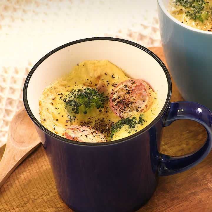 ブロッコリーのカップオムレツ