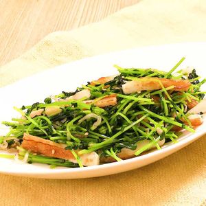 「豆苗とちくわのじゃこ炒め」のレシピ動画