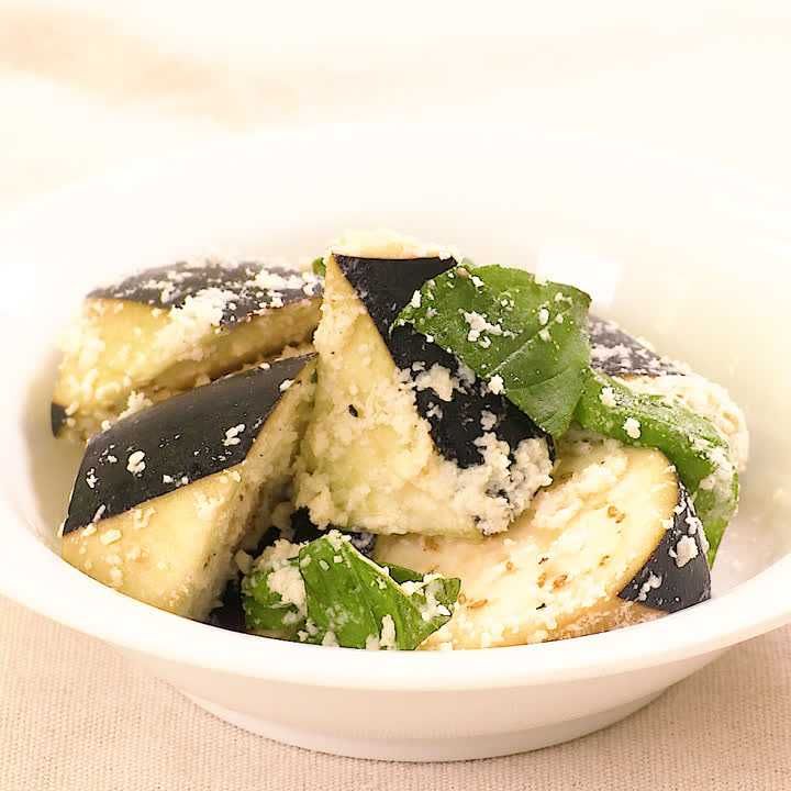 なすのバジルチーズあえ