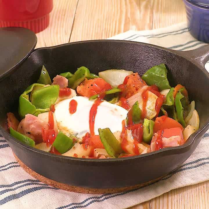 ベーコントマト炒め