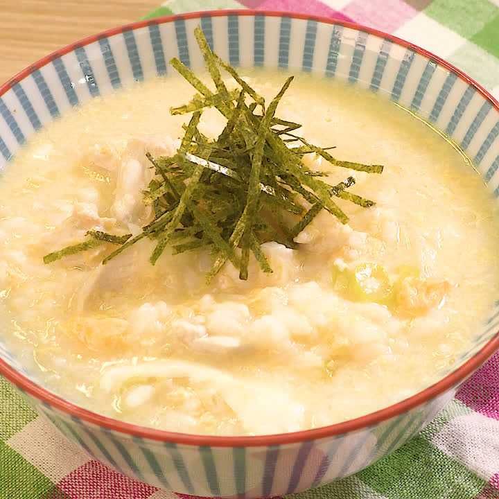ささみとネギの雑炊
